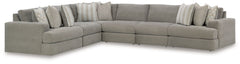 Hoover Furniture Outlet - Ashley Furniture - Avaliyah 6-Piece Sectional - RAF 6-Piece Sectional / Ash - 58103S7