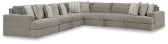 Hoover Furniture Outlet - Ashley Furniture - Avaliyah 7-Piece Sectional - RAF 7-Piece Sectional / Ash - 58103S8