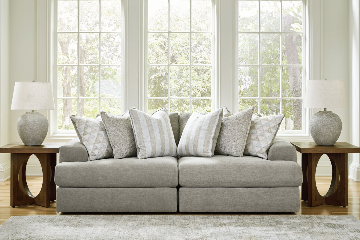 Hoover Furniture Outlet - Ashley Furniture - Avaliyah 2-Piece Sectional Loveseat - RAF 2-Piece Sectional Loveseat / Ash - 58103S1
