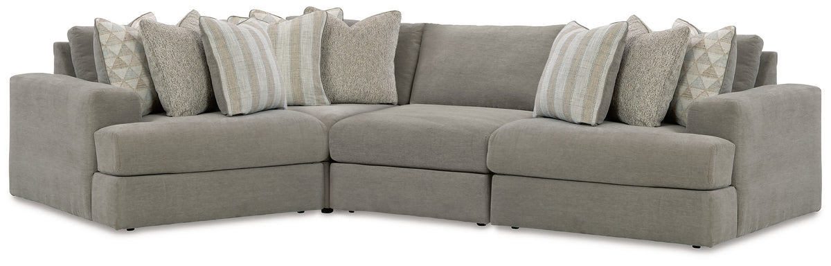 Hoover Furniture Outlet - Ashley Furniture - Avaliyah 4-Piece Sectional - RAF 4-Piece Sectional / Ash - 58103S5