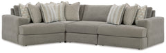 Hoover Furniture Outlet - Ashley Furniture - Avaliyah 4-Piece Sectional - RAF 4-Piece Sectional / Ash - 58103S5