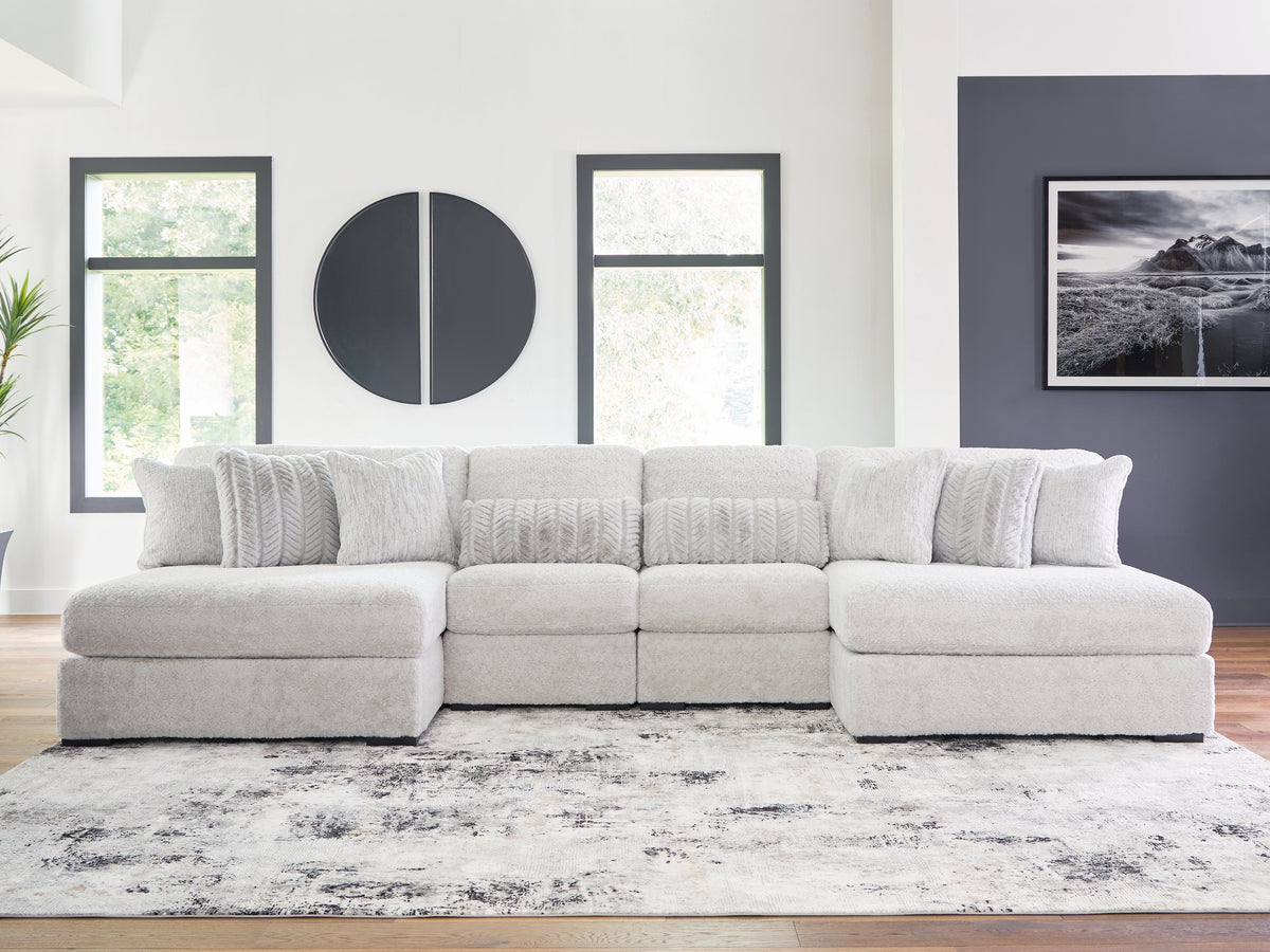 Hoover Furniture Outlet - Ashley Furniture - Cuddle Plush 4-Piece Sectional with Chaise - 4-Piece Sectional with Chaise - PC59106S4