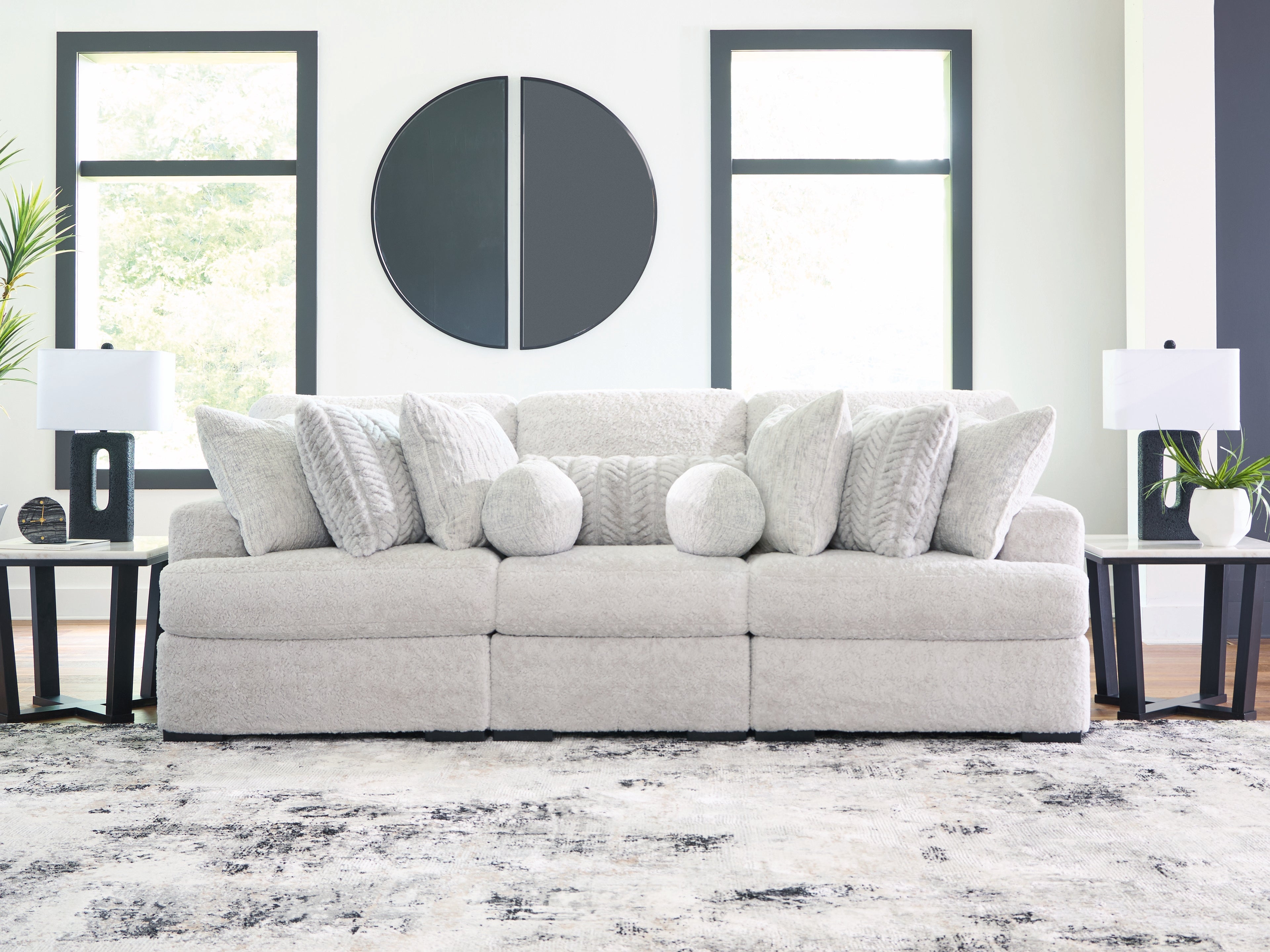 Hoover Furniture Outlet - Ashley Furniture - Cuddle Plush 3-Piece Sectional - RAF 3-Piece Sectional - PC59106S5