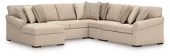 Hoover Furniture Outlet - Ashley Furniture - LadyMae 5-Piece Sectional with Chaise - RAF 5-Piece Sectional with Chaise - 59404S8
