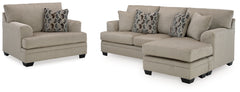 Hoover Furniture Outlet - Ashley Furniture - Stonemeade Sofa Chaise and Oversized Chair - Sofa Chaise and Oversized Chair - 59504U6