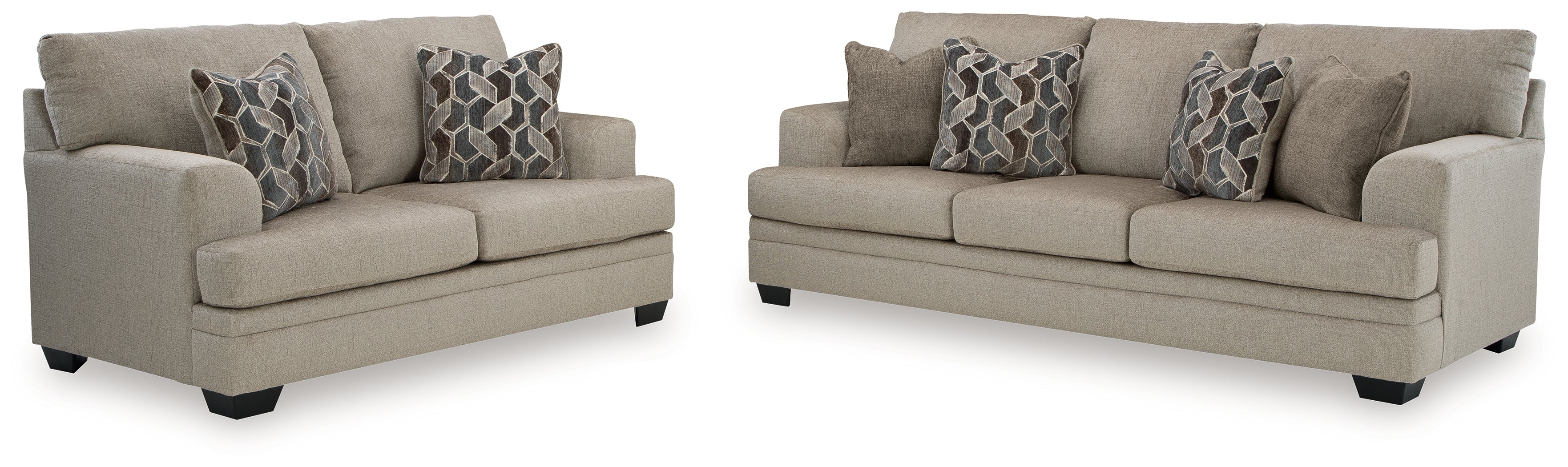 Hoover Furniture Outlet - Ashley Furniture - Stonemeade Sofa and Loveseat - Sofa and Loveseat / Taupe - 59504U1