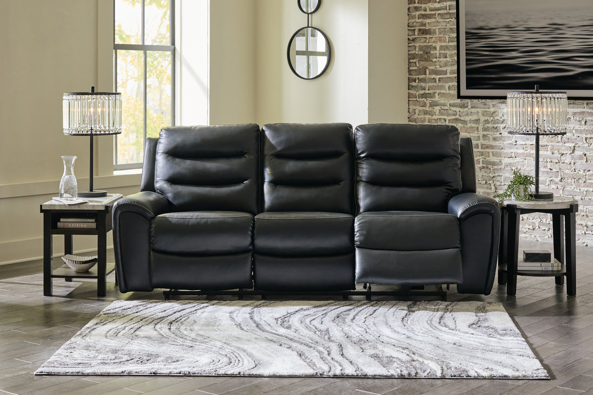 Hoover Furniture Outlet - Ashley Furniture - Warlin Power Reclining Sofa - PWR REC Sofa with ADJ Headrest - 6110515