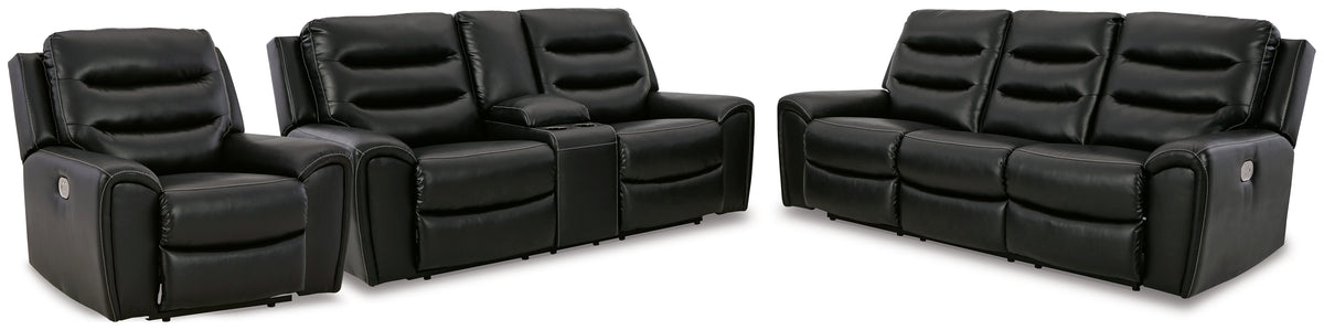 Hoover Furniture Outlet - Ashley Furniture - Warlin Power Reclining Sofa, Loveseat and Recliner - Power Reclining Sofa, Loveseat and Recliner - 61105U2