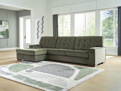 Hoover Furniture Outlet - Ashley Furniture - Caspian-Town 2-Piece Sectional with Chaise - RAF 2-Piece Sectional with Chaise / Olive - PC61702S1