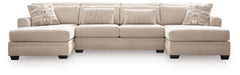Mandi Point 3-Piece Double Chaise Sleeper Sectional