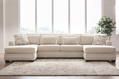 Hoover Furniture Outlet - Ashley Furniture - Mandi Point 3-Piece Double Chaise Sectional - RAF 3-Piece Double Chaise Sectional - 62606S7