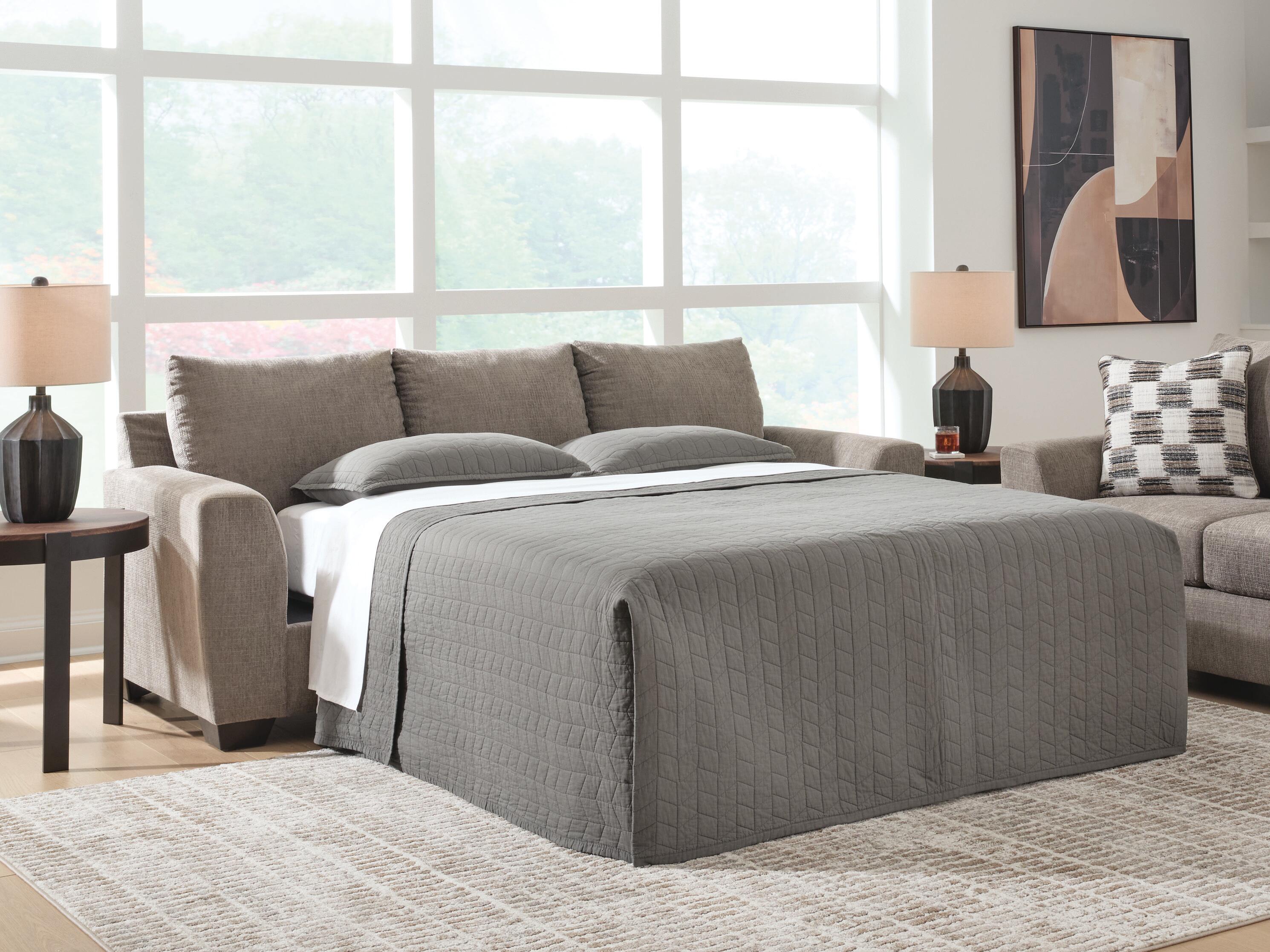 Hoover Furniture Outlet - Ashley Furniture - Loreo Queen Sofa Sleeper - Queen Sofa Sleeper / Truffle - 6310239