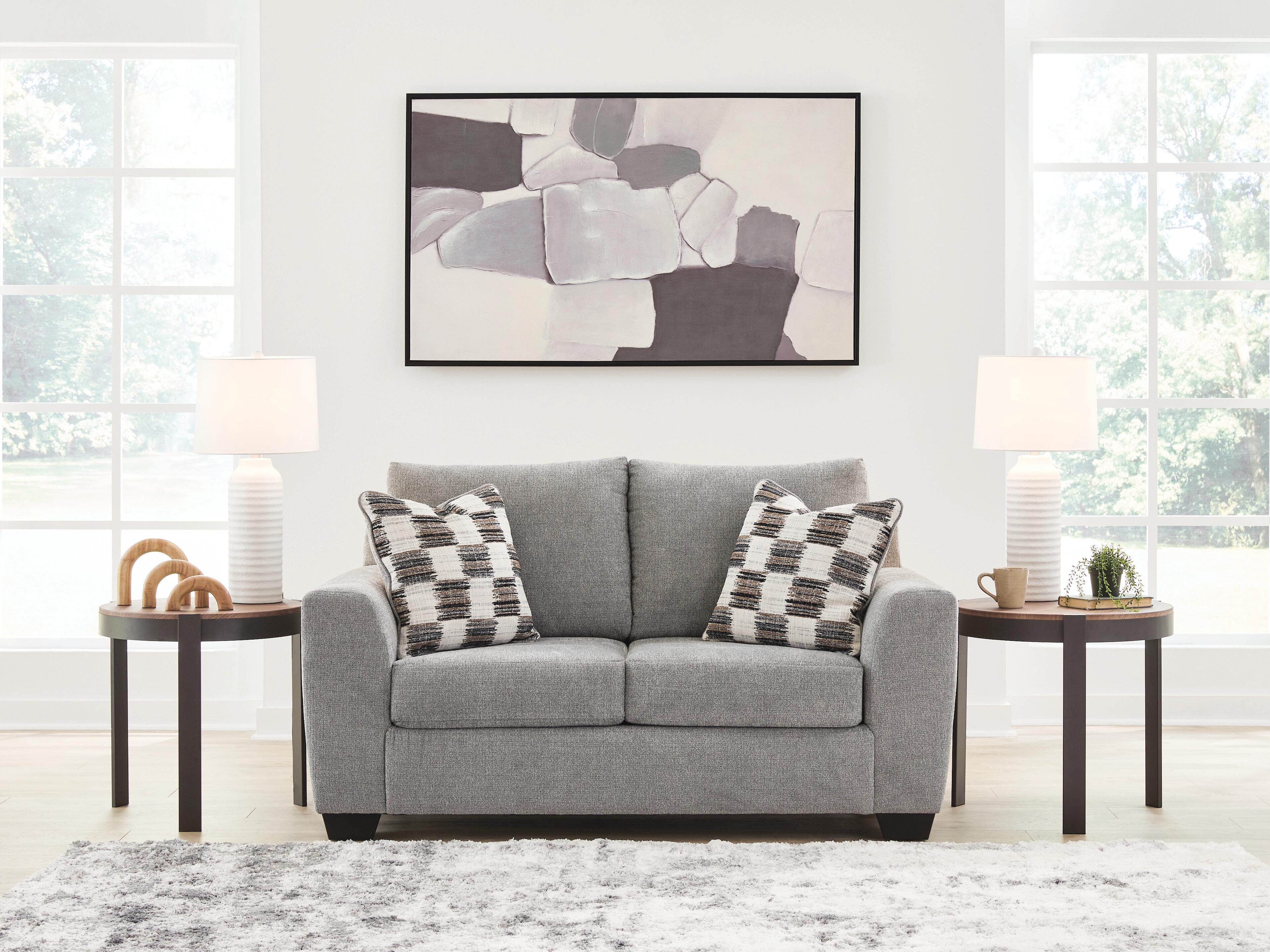 Hoover Furniture Outlet - Ashley Furniture - Loreo Loveseat - Loveseat / Flint - 6310335