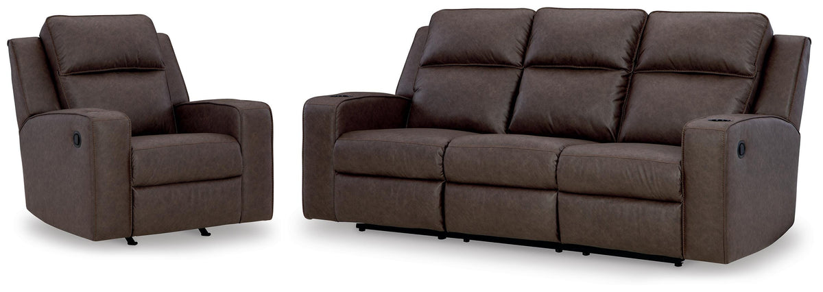 Hoover Furniture Outlet - Ashley Furniture - Lavenhorne Reclining Sofa and Recliner - Reclining Sofa and Recliner - 63306U3