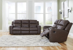 Hoover Furniture Outlet - Ashley Furniture - Lavenhorne Reclining Sofa and Loveseat - Reclining Sofa and Loveseat / Umber - 63306U1