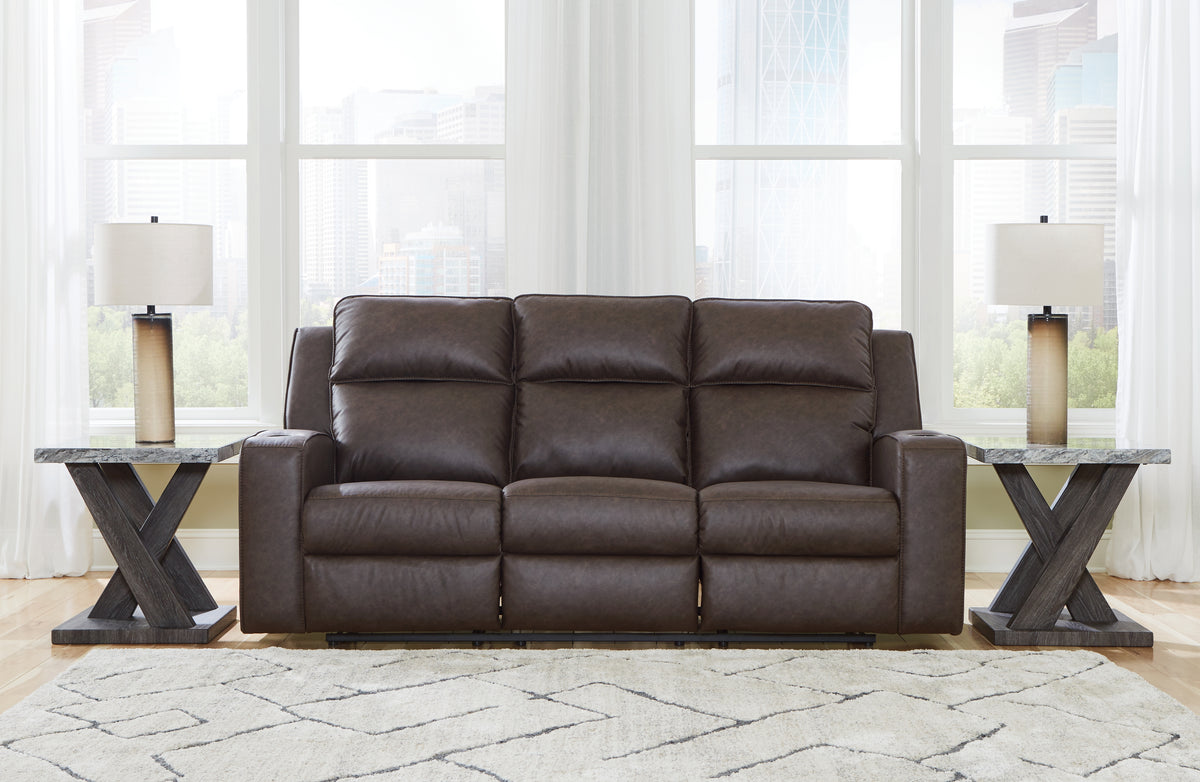 Hoover Furniture Outlet - Ashley Furniture - Lavenhorne Reclining Sofa with Drop Down Table - REC Sofa w/Drop Down Table - 6330689