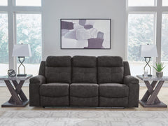 Hoover Furniture Outlet - Ashley Furniture - Brysonview Reclining Sofa - Reclining Sofa / Charcoal - 6360588