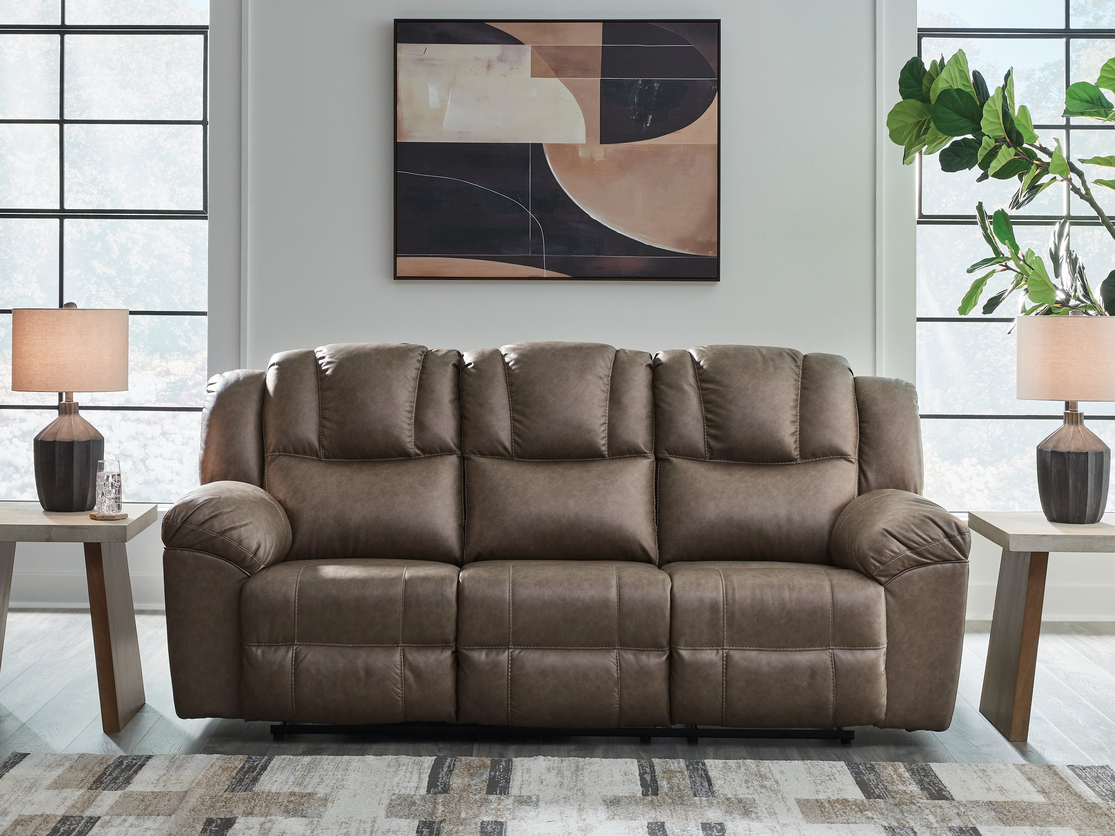 Hoover Furniture Outlet - Ashley Furniture - Lowilla Reclining Sofa - Reclining Sofa - PC6450688
