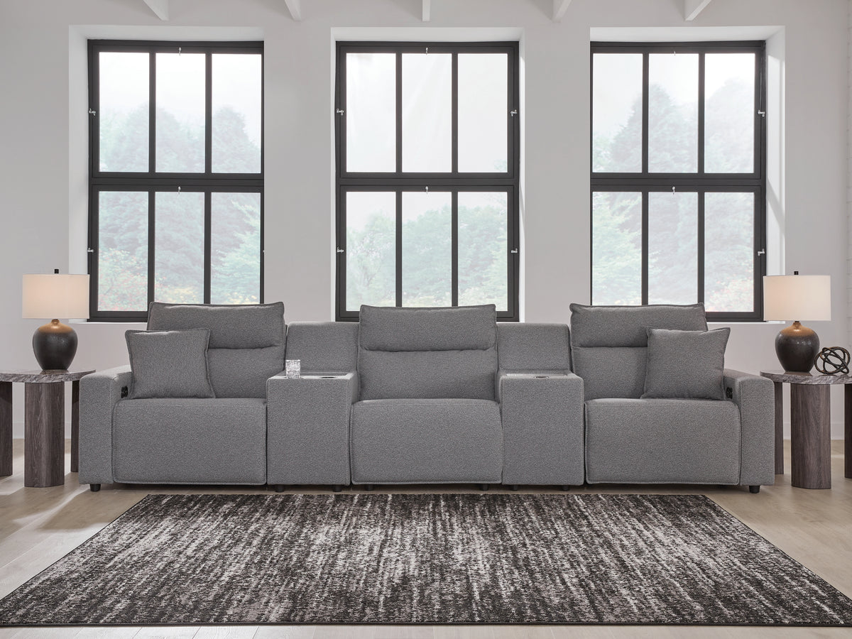 Hoover Furniture Outlet - Ashley Furniture - Modmax II 5-Piece Power Reclining Sectional with Consoles - 5-Piece Power Reclining Sectional with Consoles - 65906S14