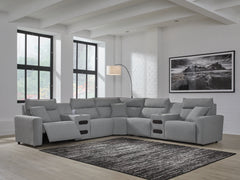 Hoover Furniture Outlet - Ashley Furniture - ModMax II 7-Piece Power Reclining Sectional with Audio Consoles - 7-Piece Power Reclining Sectional with Audio Consoles - 65906S9