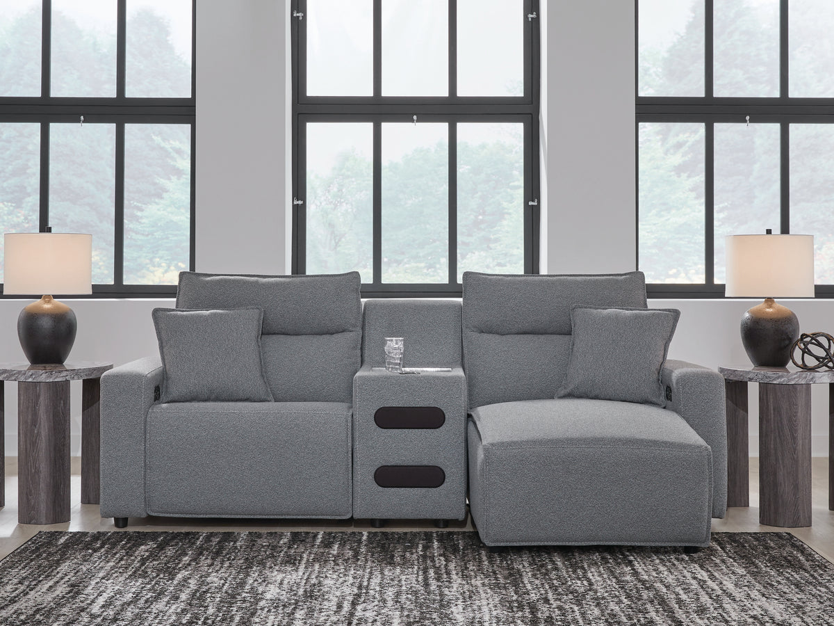 Hoover Furniture Outlet - Ashley Furniture - ModMax II 3-Piece Power Reclining Sectional with Chaise - 3-Piece Power Reclining Sectional with Chaise - 65906S5