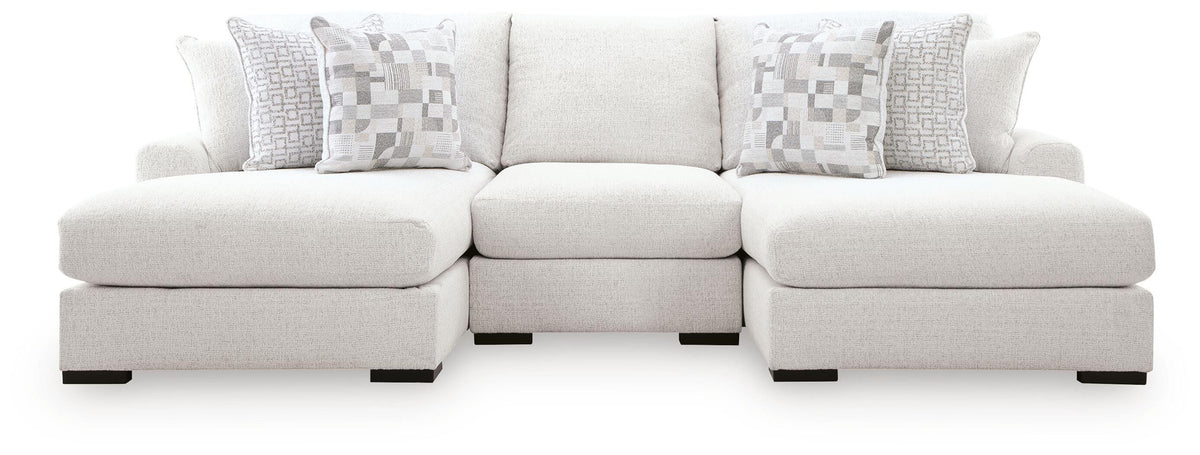 Hoover Furniture Outlet - Ashley Furniture - Misty-Lakes 3-Piece Double Chaise Sectional - RAF 3-Piece Double Chaise Sectional - PC66906S7