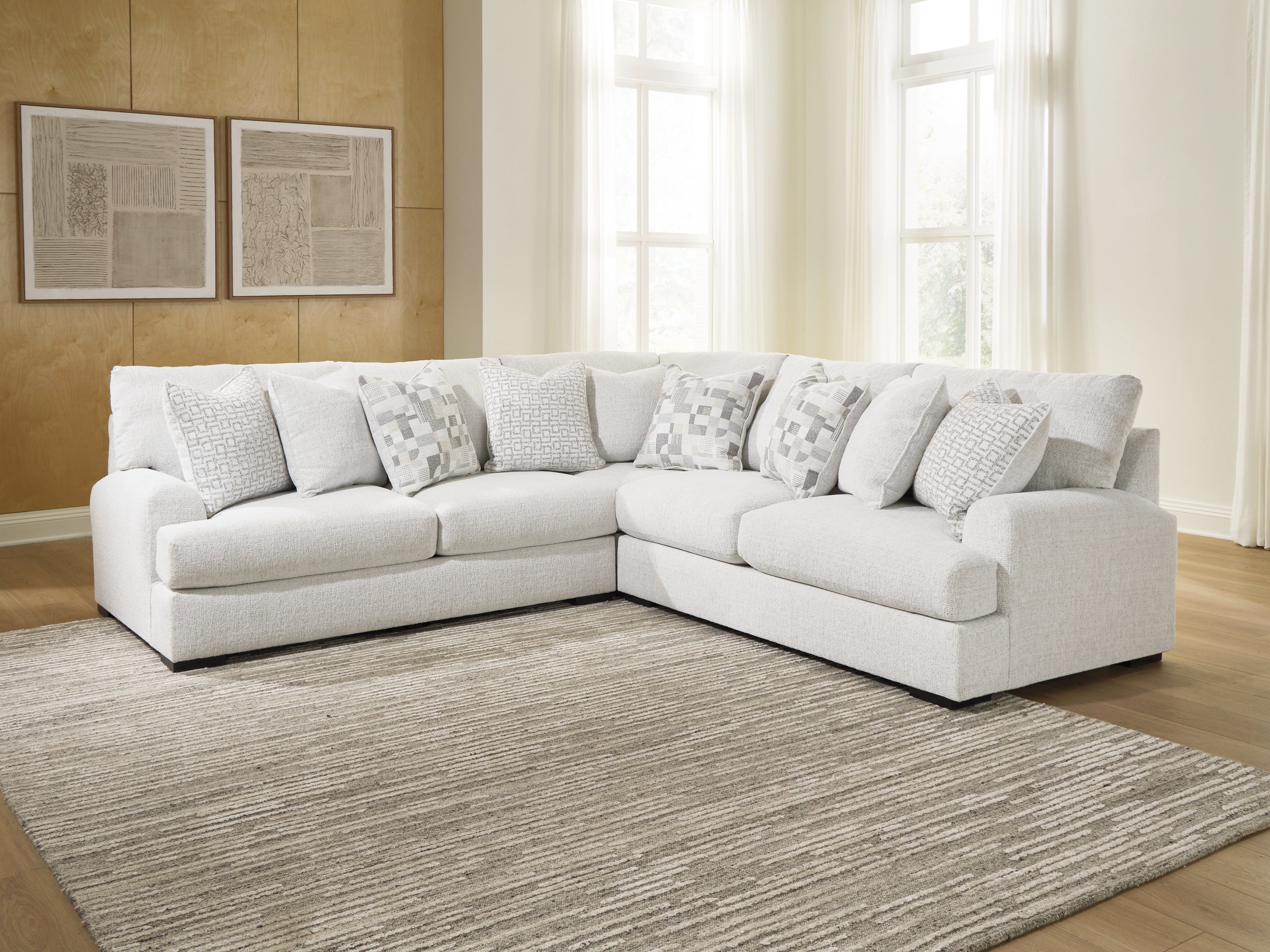 Hoover Furniture Outlet - Ashley Furniture - Misty-Lakes 3-Piece Sectional - 3-Piece Sectional - PC66906S4