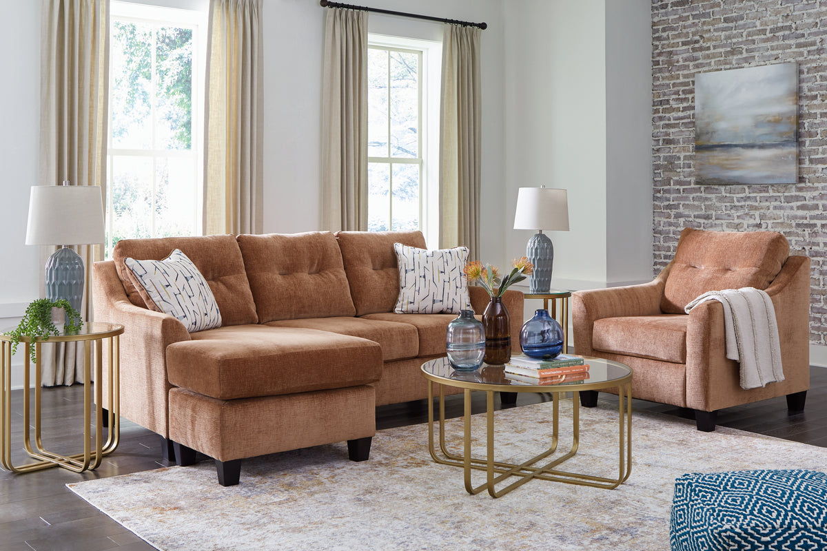Hoover Furniture Outlet - Ashley Furniture - Amity Bay Sofa Chaise and Chair - Sofa Chaise and Chair / Clay - 67204U3