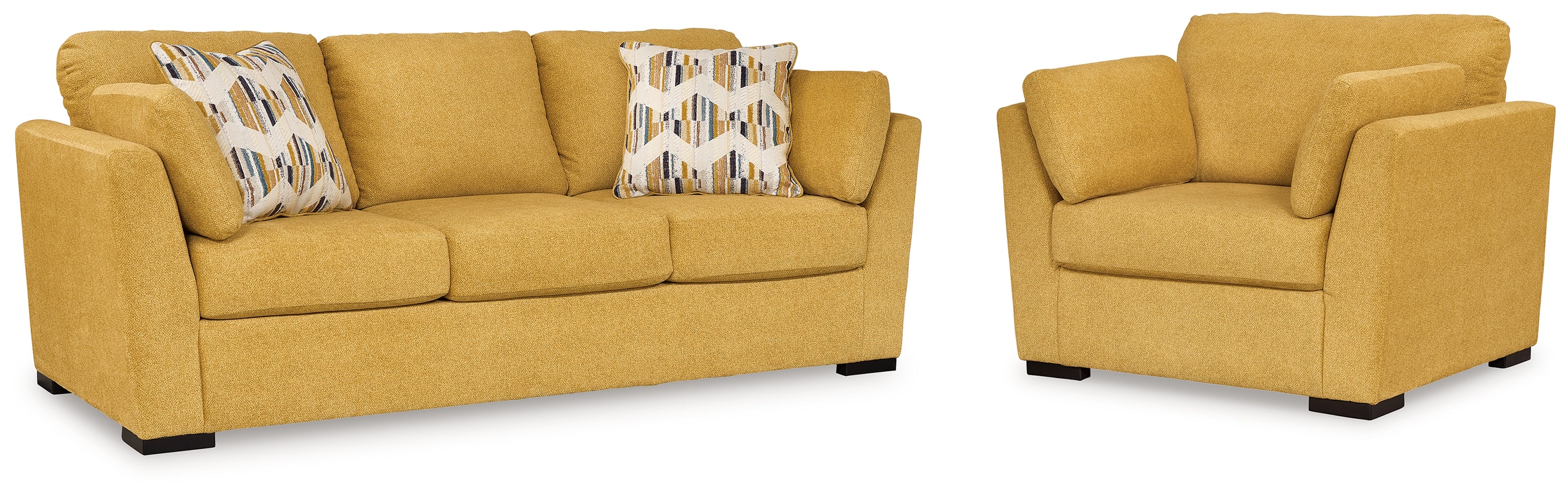 Hoover Furniture Outlet - Ashley Furniture - Keerwick Sofa and Oversized Chair - Sofa and Oversized Chair / Sunflower - 67506U4