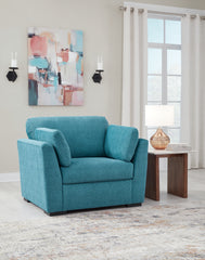 Hoover Furniture Outlet - Ashley Furniture - Keerwick Oversized Chair - Chair and a Half / Teal - 6750723