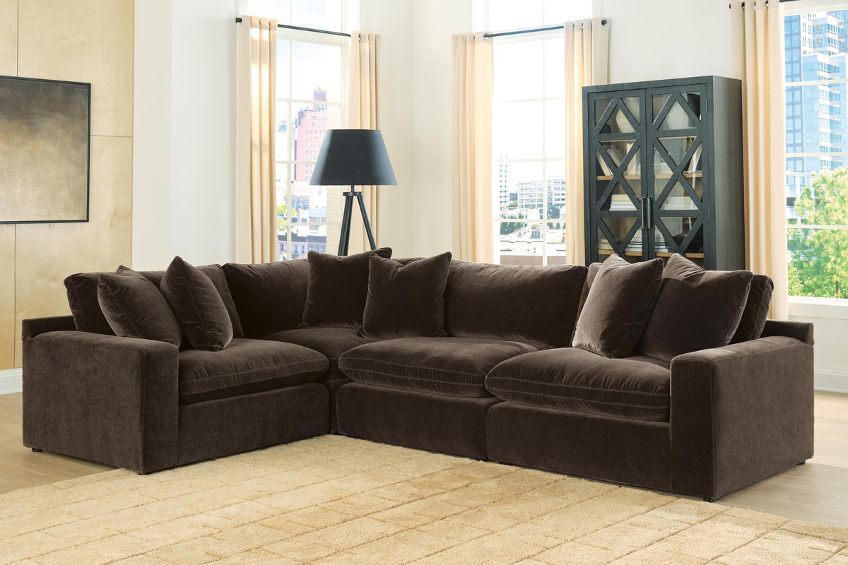 Hoover Furniture Outlet - Ashley Furniture - Maxton Heights 4-Piece Sectional - RAF 4-Piece Sectional - 67807S3