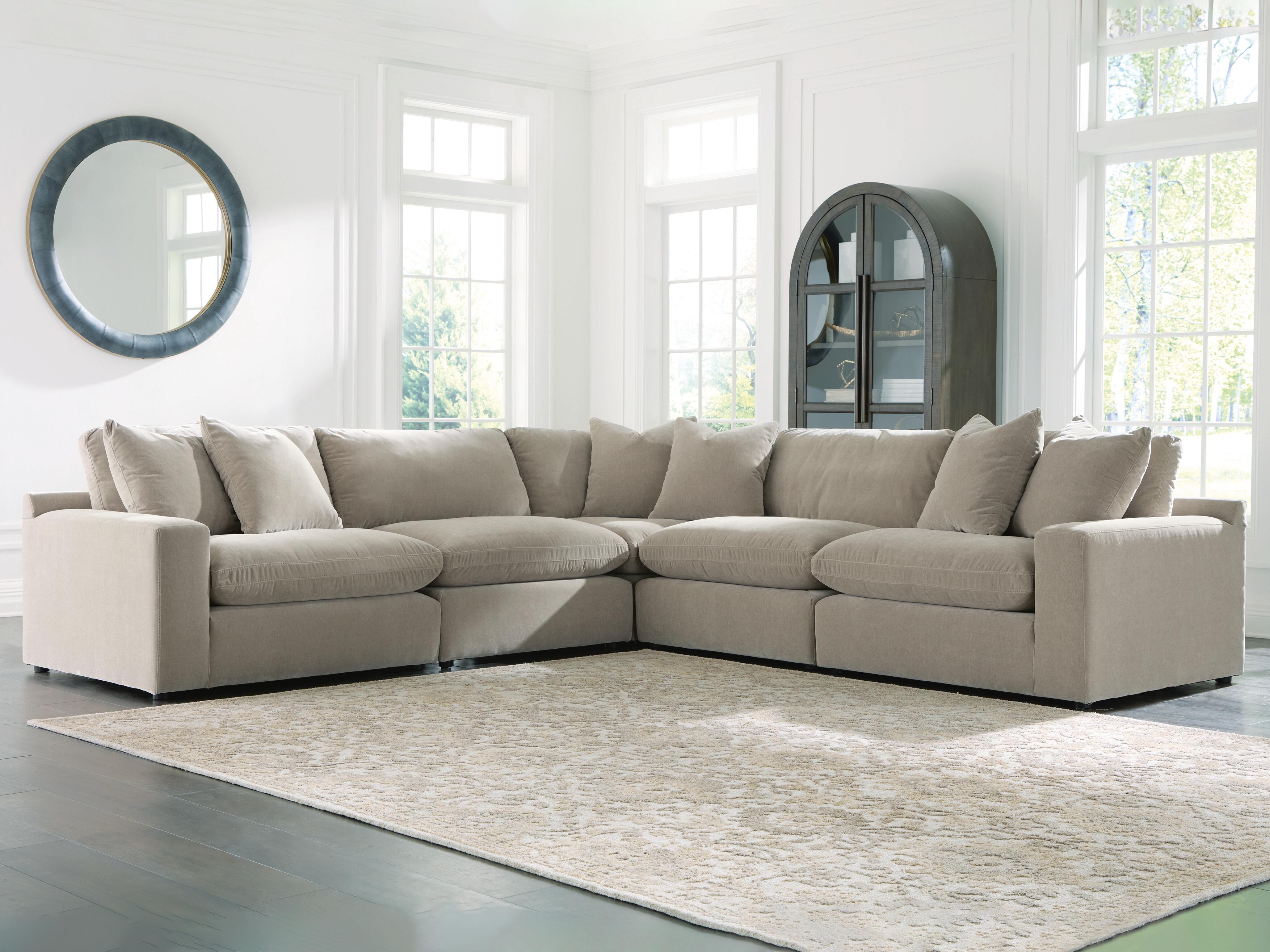 Hoover Furniture Outlet - Ashley Furniture - Maxton Heights 5-Piece Sectional - RAF 5-Piece Sectional / Pebble - 67808S4