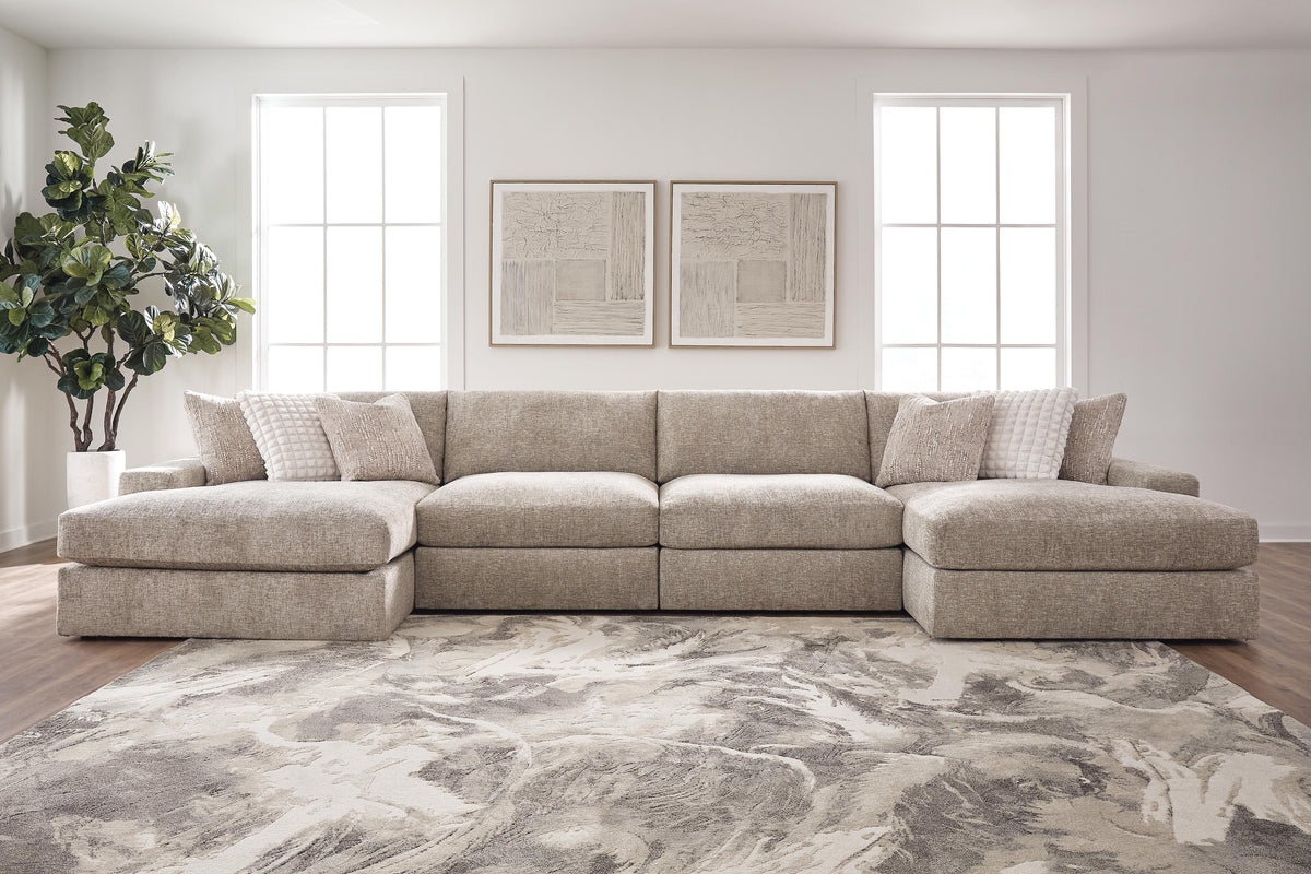 Hoover Furniture Outlet - Ashley Furniture - Nexora-Court 4-Piece Double Chaise Sectional - RAF 4-Piece Double Chaise Sectional - PC68008S9