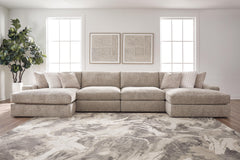 Hoover Furniture Outlet - Ashley Furniture - Nexora-Court 4-Piece Double Chaise Sectional - RAF 4-Piece Double Chaise Sectional - PC68008S9