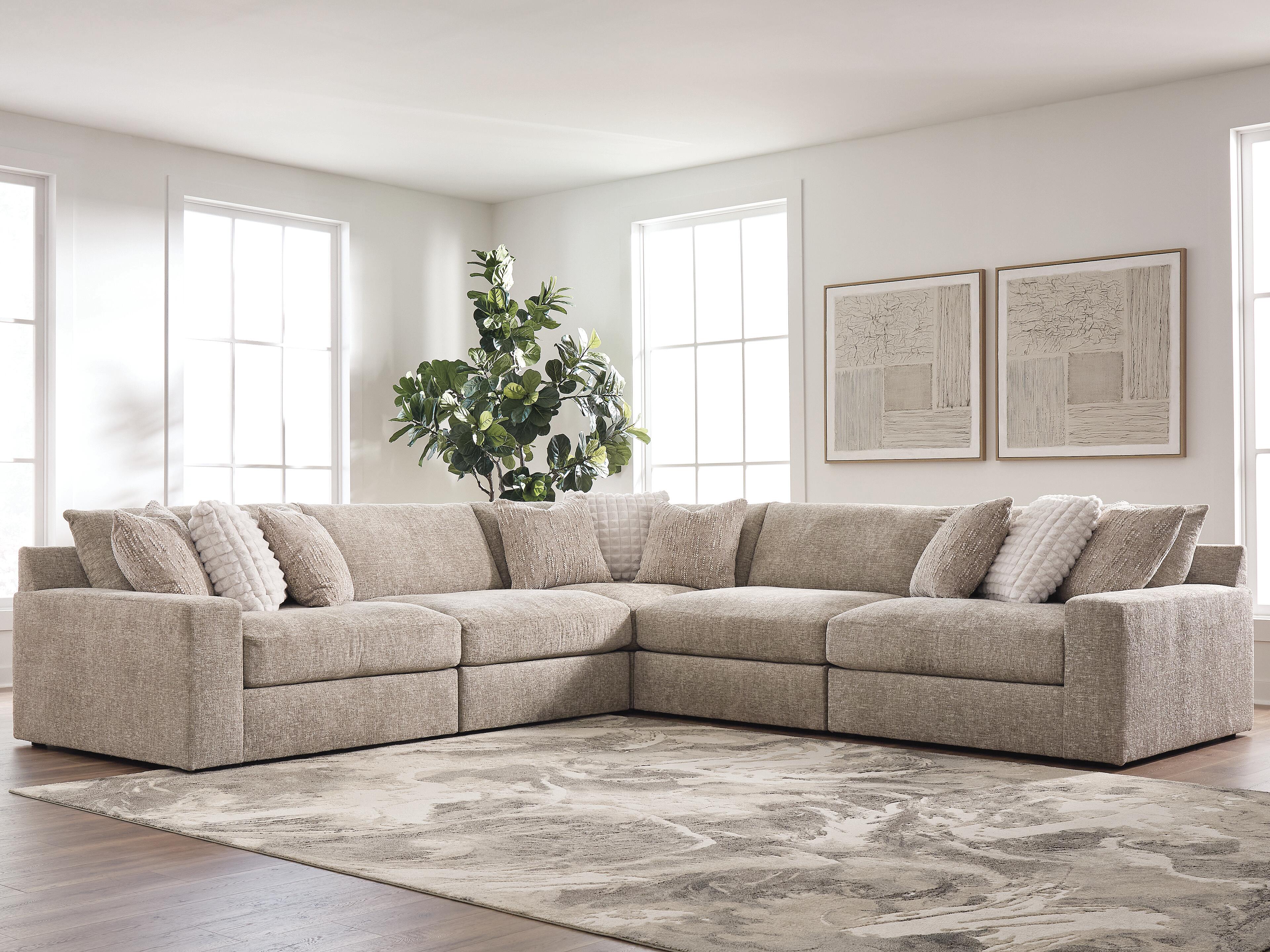 Hoover Furniture Outlet - Ashley Furniture - Nexora-Court 5-Piece Sectional - RAF 5-Piece Sectional - PC68008S17