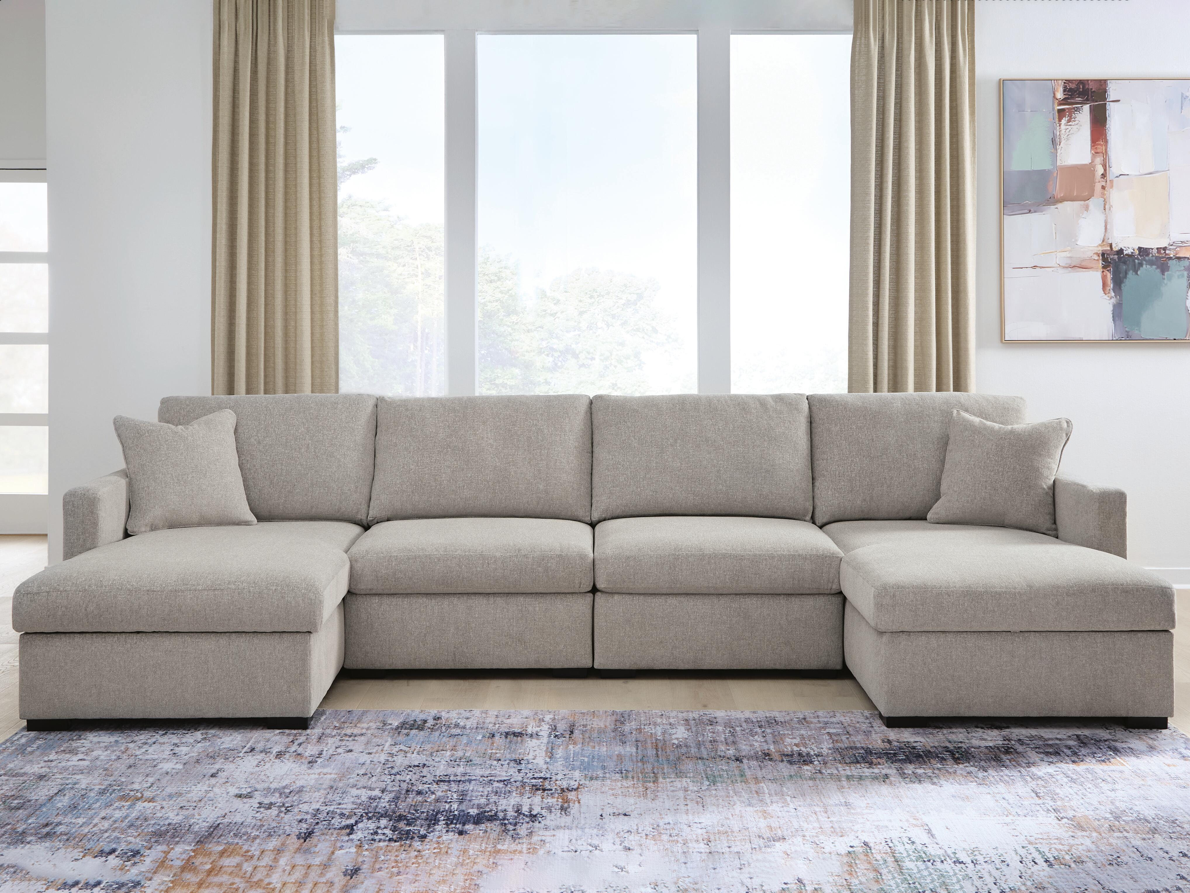 Hoover Furniture Outlet - Ashley Furniture - ModMax Luxe 4-Piece Double Chaise Sectional - RAF 4-Piece Double Chaise Sectional - 68605S16