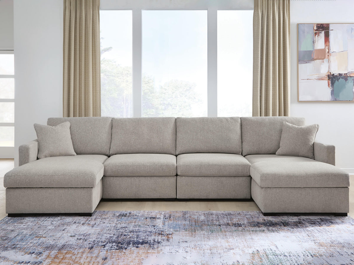 Hoover Furniture Outlet - Ashley Furniture - ModMax Luxe 4-Piece Double Chaise Sectional - RAF 4-Piece Double Chaise Sectional - 68605S16