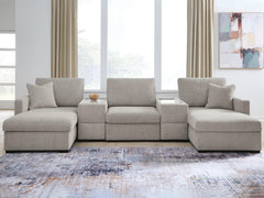 Hoover Furniture Outlet - Ashley Furniture - ModMax Luxe 5-Piece Double Chaise Sectional with Storage Consoles - RAF 5-Piece Double Chaise Sectional with Storage Consoles - 68605S38