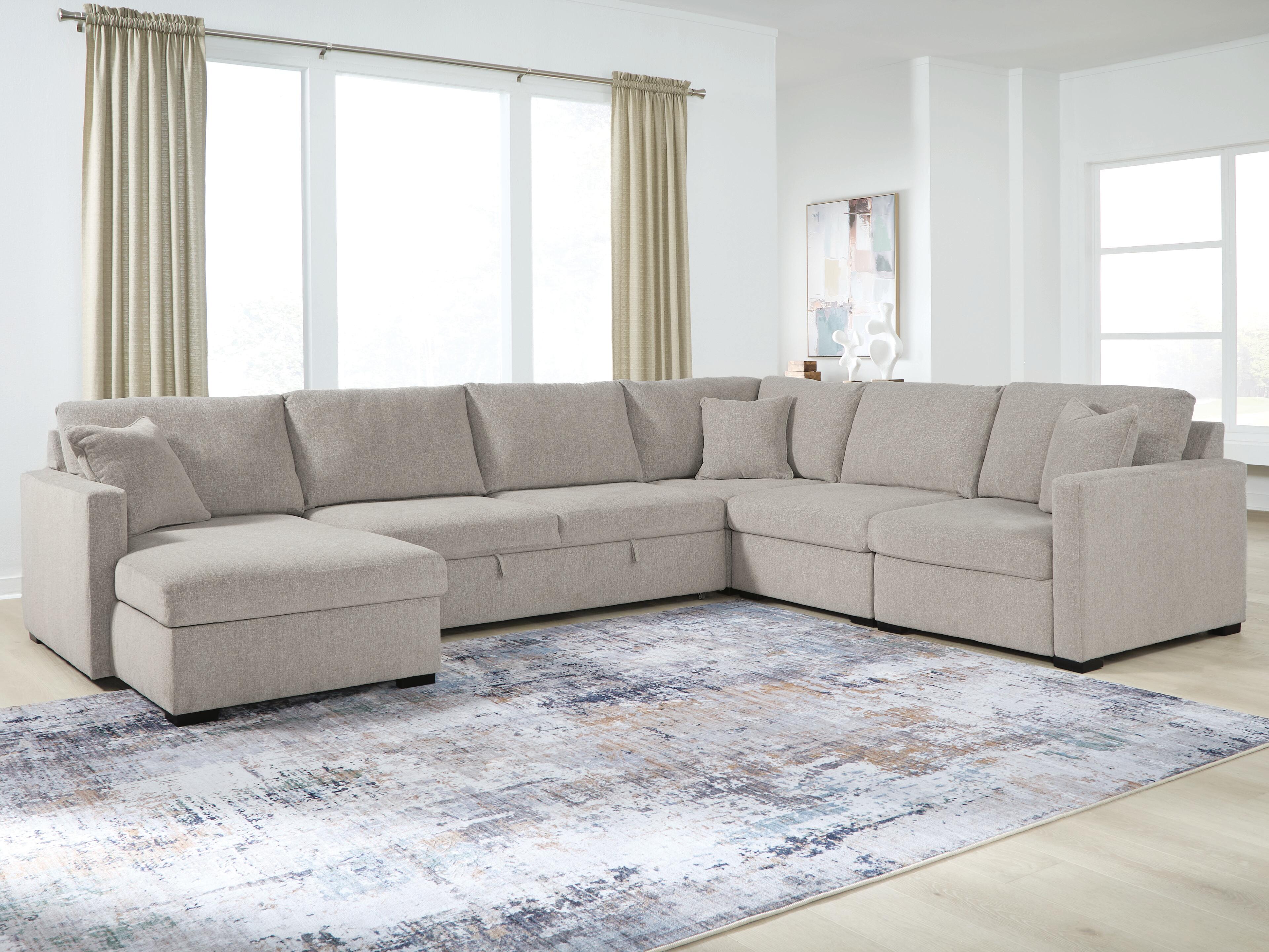 Hoover Furniture Outlet - Ashley Furniture - ModMax Luxe 5-Piece Sectional with Chaise and Pop Up Sleeper - RAF 5-Piece Sectional with Chaise and Pop Up Sleeper - 68605S97