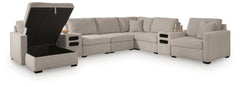 ModMax Luxe 8-Piece Sectional with Storage Chaise and Audio Consoles