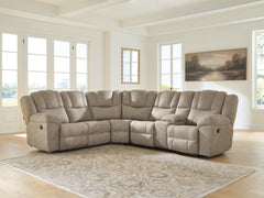 Hoover Furniture Outlet - Ashley Furniture - Pearce-Pike 3-Piece Reclining Sectional with Console - 3-Piece Reclining Sectional with Console - PC69205S2