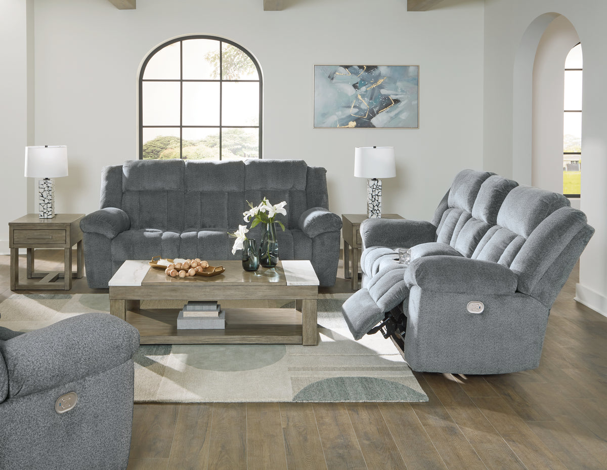 Hoover Furniture Outlet - Ashley Furniture - Tip-Off Power Reclining Sofa, Loveseat and Recliner - Power Reclining Sofa, Loveseat and Recliner - 69304U2