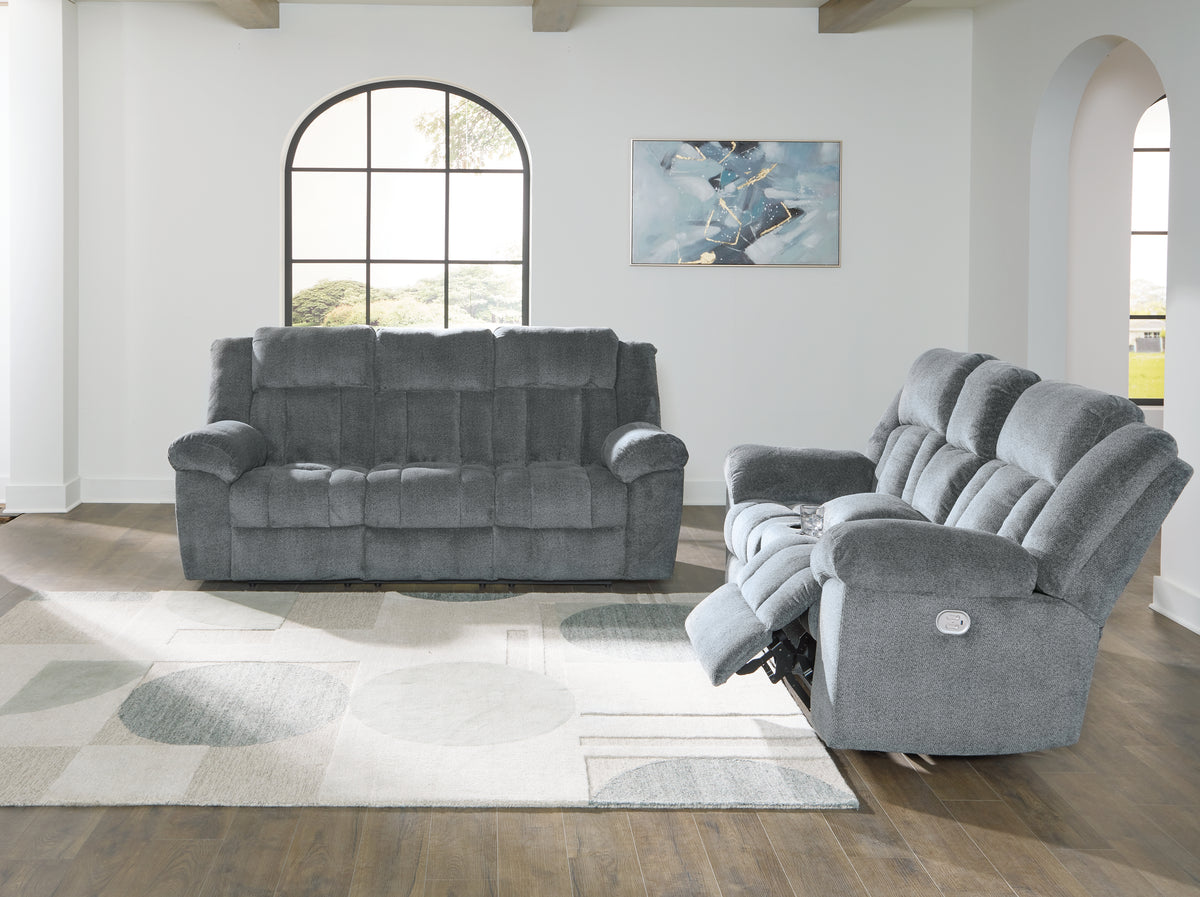 Hoover Furniture Outlet - Ashley Furniture - Tip-Off Power Reclining Sofa and Loveseat - Power Reclining Sofa and Loveseat - 69304U1
