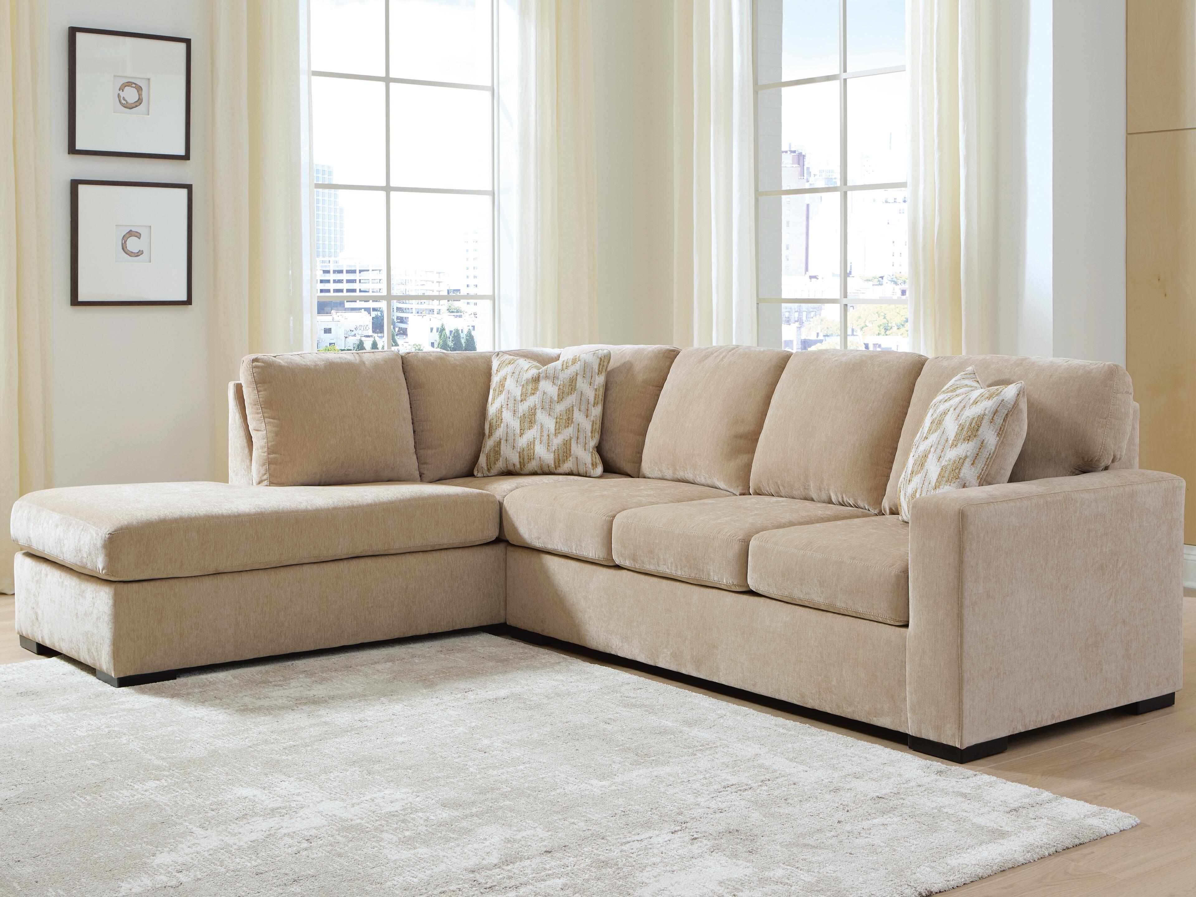 Hoover Furniture Outlet - Ashley Furniture - Bridgepoint 2-Piece Sectional with Chaise - RAF 2-Piece Sectional with Chaise / Almond - PC69507S2