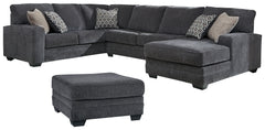 Hoover Furniture Outlet - Ashley Furniture - Tracling 3-Piece Sectional with Ottoman - 3-Piece Sectional with Ottoman - 72600U1