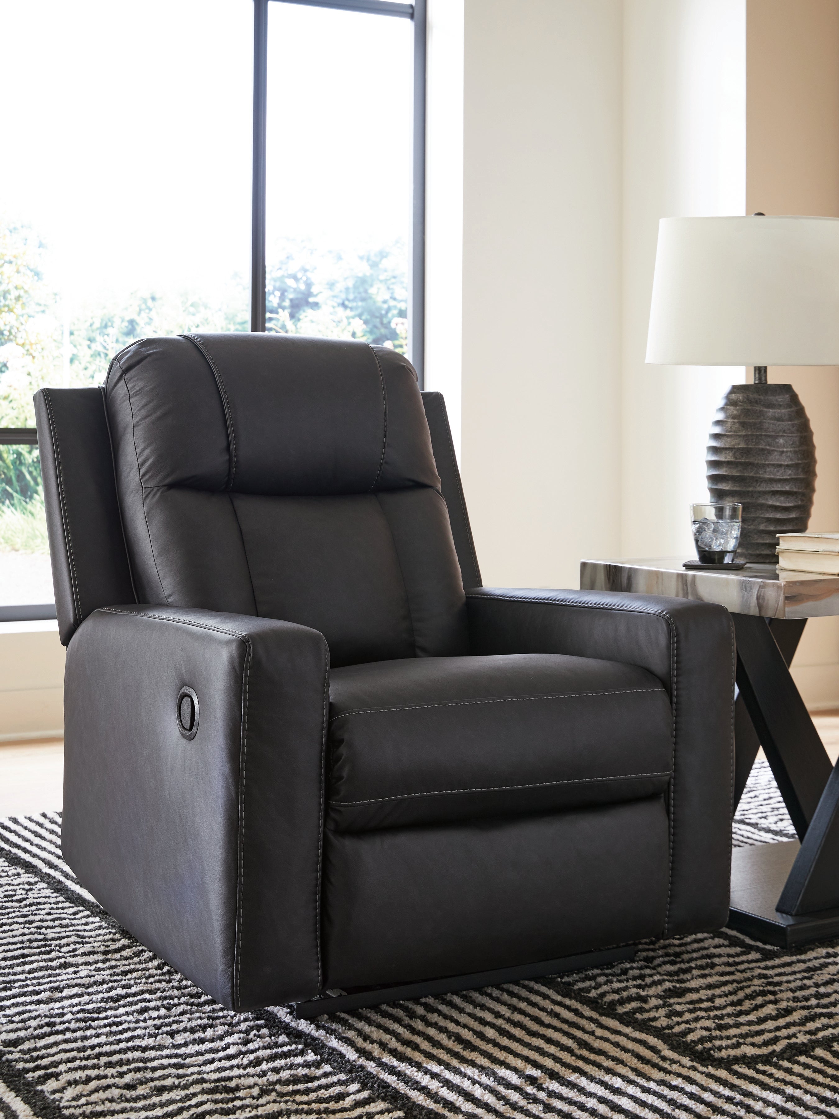 Hoover Furniture Outlet - Ashley Furniture - Mackmenville Recliner - Zero Wall Recliner / Carbon - 7471329
