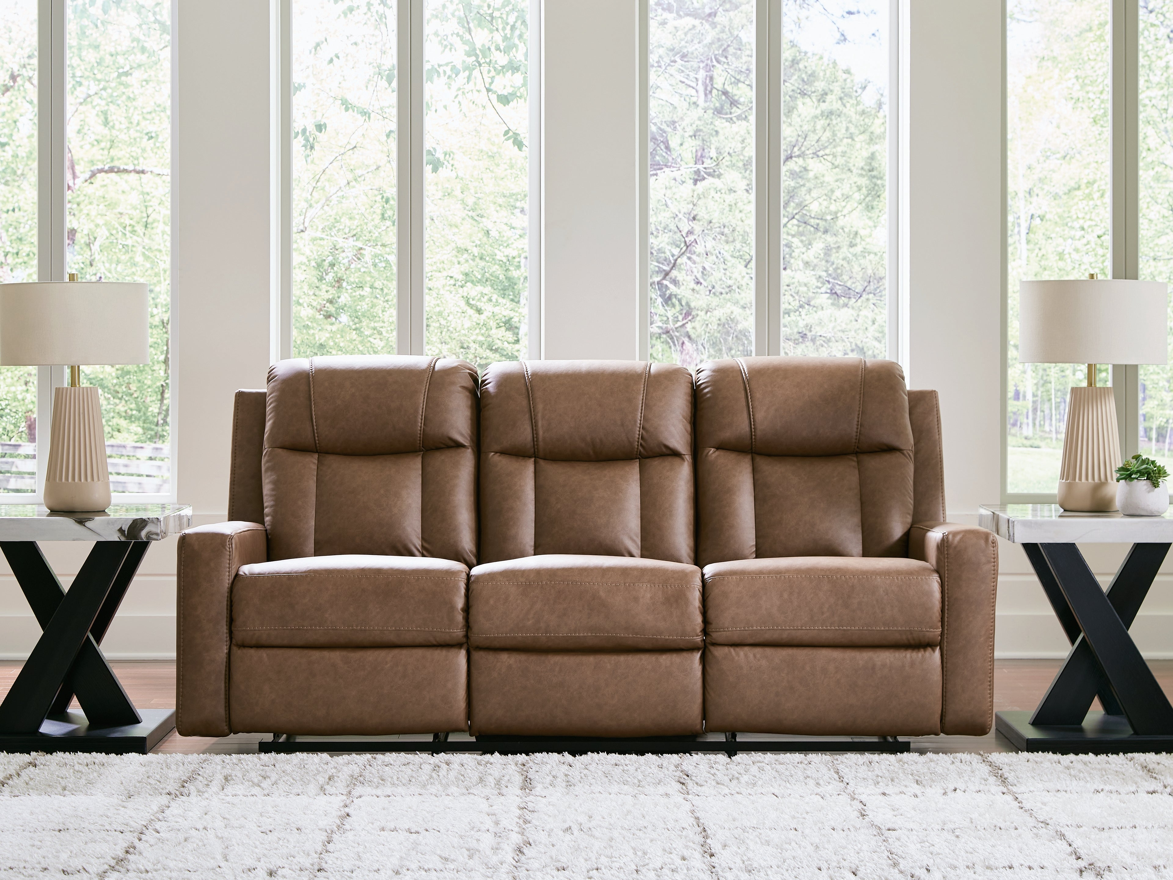 Hoover Furniture Outlet - Ashley Furniture - Mackmenville Reclining Sofa - Reclining Sofa / Caramel - 7471488