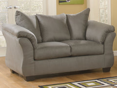 Hoover Furniture Outlet - Ashley Furniture - Darcy Loveseat - Loveseat / Cobblestone - 7500535