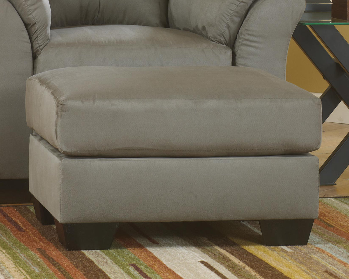 Hoover Furniture Outlet - Ashley Furniture - Darcy Ottoman - Ottoman / Cobblestone - 7500514
