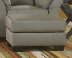 Hoover Furniture Outlet - Ashley Furniture - Darcy Ottoman - Ottoman / Cobblestone - 7500514